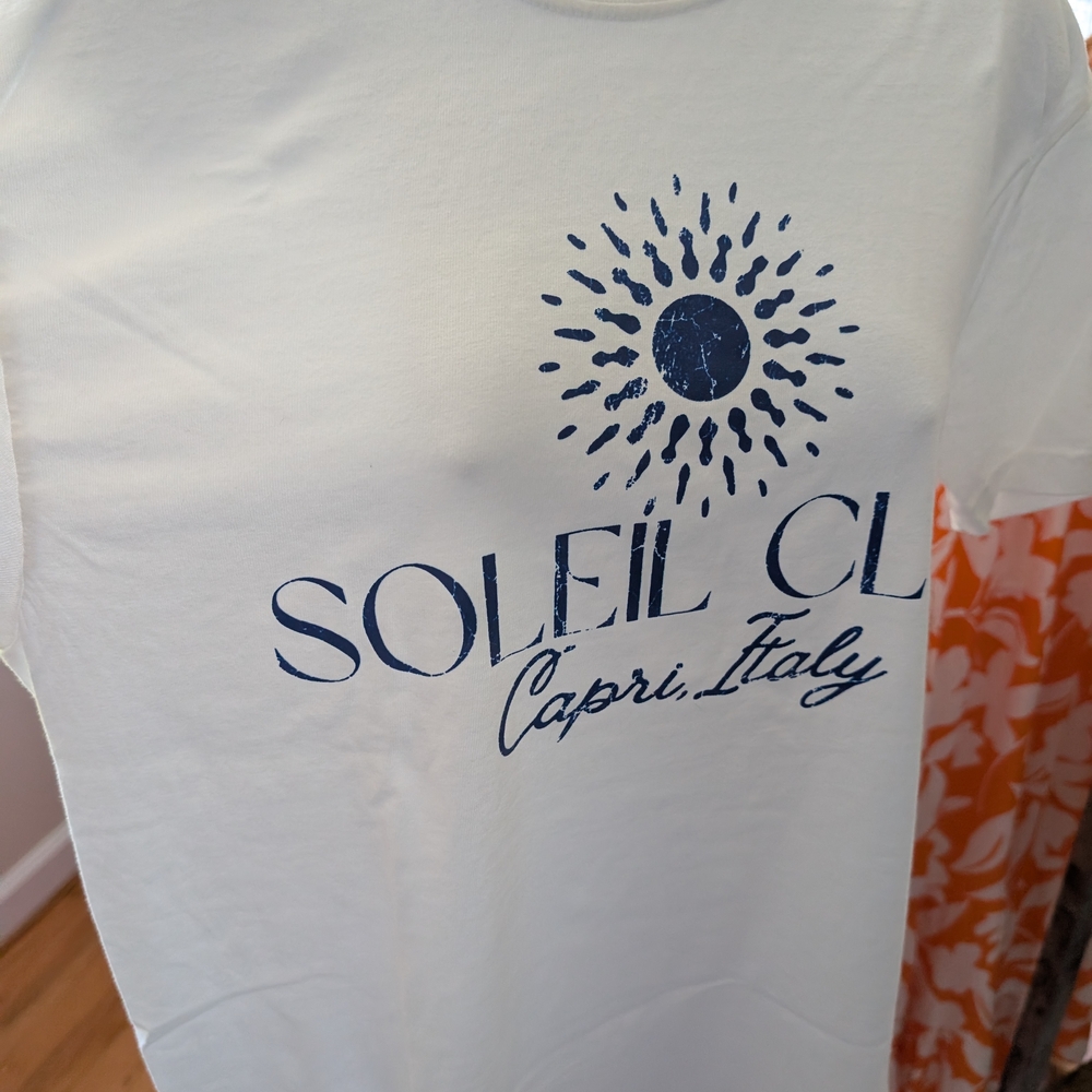 Soleil Club White T-Shirt - Picture 2 of 5